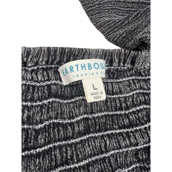 Earthbound Trading Women’s Large Jumpsuit Gray Halter Open Front Cinch Tie Boho - Picture 8 of 9